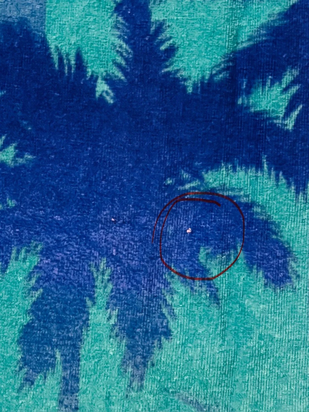 Bright Blue/Turquoise Tropical Palm Tree Beach Towel